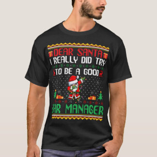 サンタは良いバーマネージャーになろう – おもしろい Christm Tシャツ
