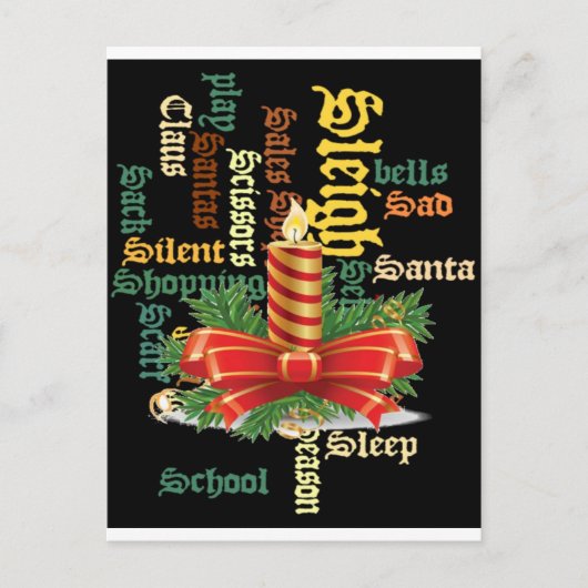 サンタは良い日と良い夜を過ごす。 シーズンポストカード (正面)