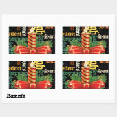 サンタは良い日と良い夜を過ごす.jpg 長方形シール (シート)