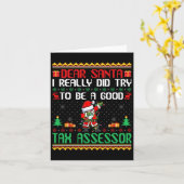 サンタは良い税理士になってみる – おもしろいクリスマス カード (黄色い花)