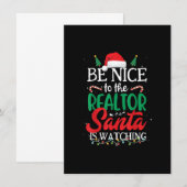 サンタは見ているよ、クリスマスまでに不動産屋に親切にしよう 招待状 (正面/裏面)