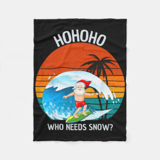 サンタは雪なんかいらない フライングクリスマス クリスマスインジュライ 面白い フリースブランケット