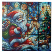 サンタは雪の夜に喜びを届ける タイル (正面)