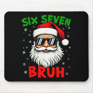 サンタは６と７と言う 6 7 Z世代 アルファ世代 ミーム Bruh クリスマス マウスパッド