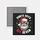 サンタは６７と言う 面白いクリスマス６７の面白画像 クリスマス  マグネット (正面/裏面)