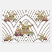 サンタは3年のクリスマスに向かう ラッピングペーパーシート (正面3)