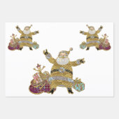 サンタは3年のクリスマスに向かう ラッピングペーパーシート (正面3)