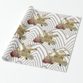 サンタは3年のクリスマスに向かう ラッピングペーパー (アンロールド)