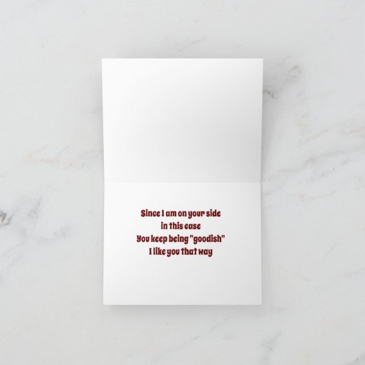 サンタは、あなたがクリスマスを楽しんでいることを知っている シーズンカード (内部)