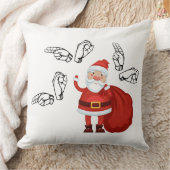 サンタはASLでHo Ho Ho言います クッション (ブランケット)