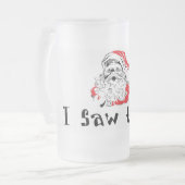 サンタはIクリスマスがビールのジョッキを曇らしたことを見ました フロストグラスビールジョッキ (正面左)