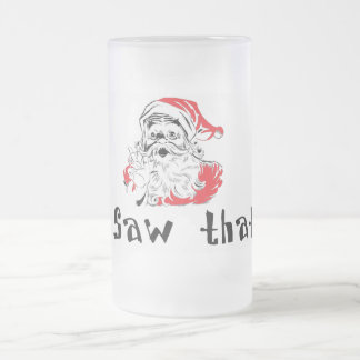サンタはIクリスマスがビールのジョッキを曇らしたことを見ました フロストグラスビールジョッキ