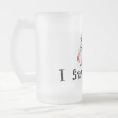 サンタはIクリスマスがビールのジョッキを曇らしたことを見ました フロストグラスビールジョッキ (左)