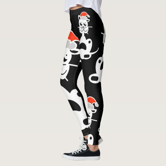 サンタはSlipperywindowによって子猫を引き裂きます レギンス (左)