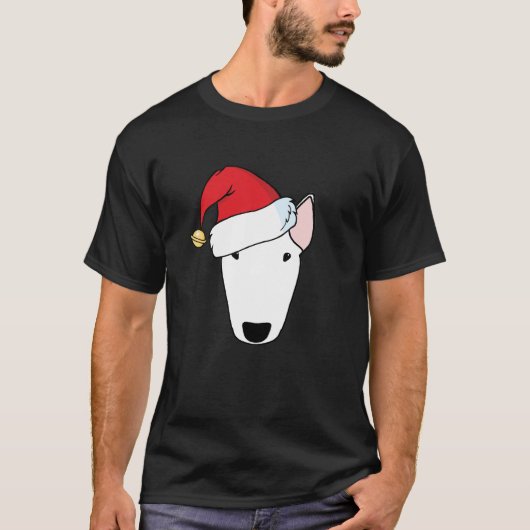 サンタばらブルテリアのクリスマスTシャツ Tシャツ (正面)