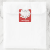 サンタひげのクリスマスシール スクエアシール (バッグ)