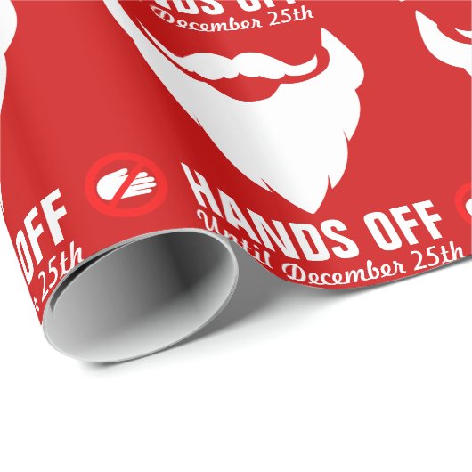 サンタひげのグラフィッククリスマスラッピングを手に取る ラッピングペーパー (ロールコーナー)