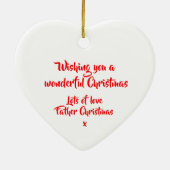 サンタひげギフト赤と白のオーナメント セラミックオーナメント (裏面)