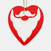 サンタひげギフト赤と白のオーナメント セラミックオーナメント (左)