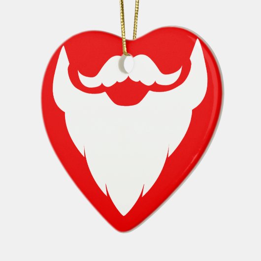 サンタひげギフト赤と白のオーナメント セラミックオーナメント (左)