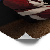 サンタひざまずく出生 ポスター (角)