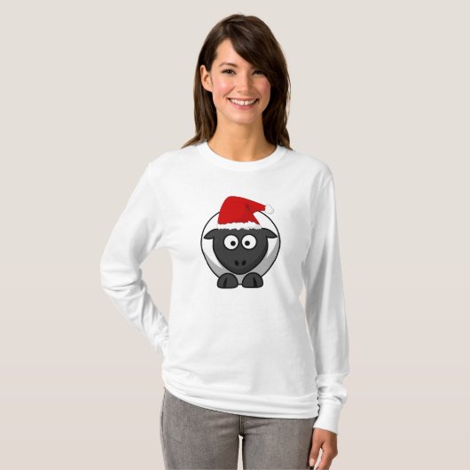 サンタひつじ Tシャツ (正面フル)