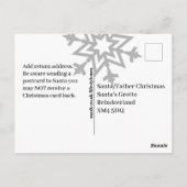サンタへのはがき親愛- Santaお願い… ポストカード (裏面)
