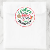 サンタへのクッキーとトナカイへのニンジン ラウンドシール (バッグ)
