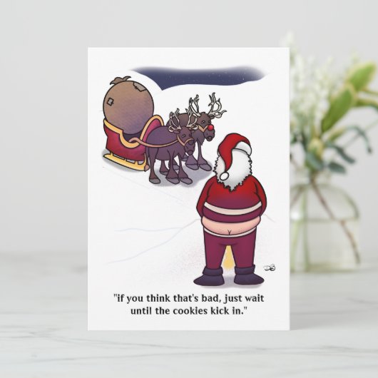 サンタへのクッキー フラットカード カード (スタンド正面)