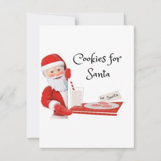 サンタへのクッキー on a  シーズンカード (正面)