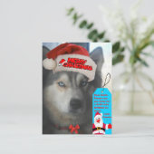 サンタへのハスキークリスマスの願い シーズンポストカード (スタンド正面)