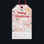 サンタへのホリデーメール&レター – Merry Christmas ギフトタグ<br><div class="desc">愛らしいメリークリスマスサンタクロースへの手紙とギフトラベルデザインから、クリスマスメール、封筒、郵便切手、鉛筆、松の針やキャンディ。ギフトラベルの背面は同じイラストで愛らしいパターンを持っている。パステルピンク、赤、緑、金ゴールド、タンの可愛いデザインは、あなたの休日の贈り物にウィムジーのtouchを追加するのに最適である。すべてのアートワークはオリジナルであり、クリエイティブウルフデザインによって設計された。変更もし：色や文字の調整など、このデザインに変更を加えるもしか、デザインを現在利用できない製品に適用したい場合は、メッセージを表示しま感じす。</div>