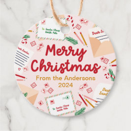 サンタへのホリデーメール&レター – Merry Christmas フェイバータグ