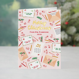 サンタへのホリデーメール&レター – Merry Christmas 箔シーズンカード