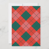 サンタへのレトロな手紙の願いリスト 招待状 (裏面)