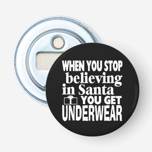 **サンタへの不信おもしろい** 栓抜き (正面)