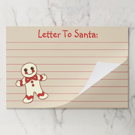 サンタへの可愛いクリスマスレター紙パッド ペーパーパッド (折り畳み)