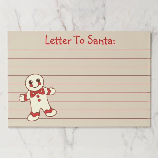 サンタへの可愛いクリスマスレター紙パッド ペーパーパッド (正面)