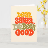 サンタへの愛情あふれるデザイン カード (黄色い花)