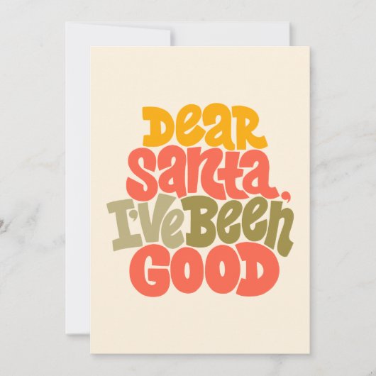 サンタへの愛情あふれるデザイン カード (正面)