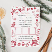 サンタへの手描き落書きレター 招待状