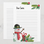 サンタへの手紙カード 招待状 (正面/裏面)