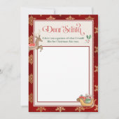 サンタへの手紙テンプレート。写真テンプレート 招待状 (正面)