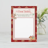サンタへの手紙テンプレート。写真テンプレート 招待状 (スタンド正面)