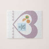 サンタへの手紙 お菓子 プレゼント 紫ハート ジグソーパズル (横)