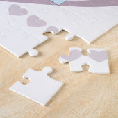 サンタへの手紙 お菓子 プレゼント 紫ハート ジグソーパズル (側面)