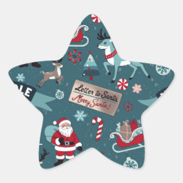 サンタへの手紙 – クリスマスの星デザイン 星シール