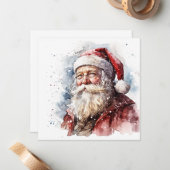 「サンタへの手紙：クリスマスの願いを送る」 ノートカード (正面/裏面インサイチュ)