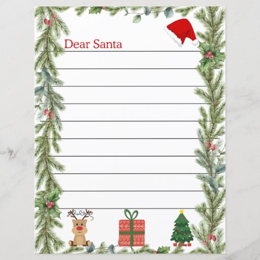 サンタへの手紙 ページ パイン柄 クリスマス (正面)