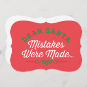 サンタへの手紙 ミスがありました シーズンカード (正面/裏面)